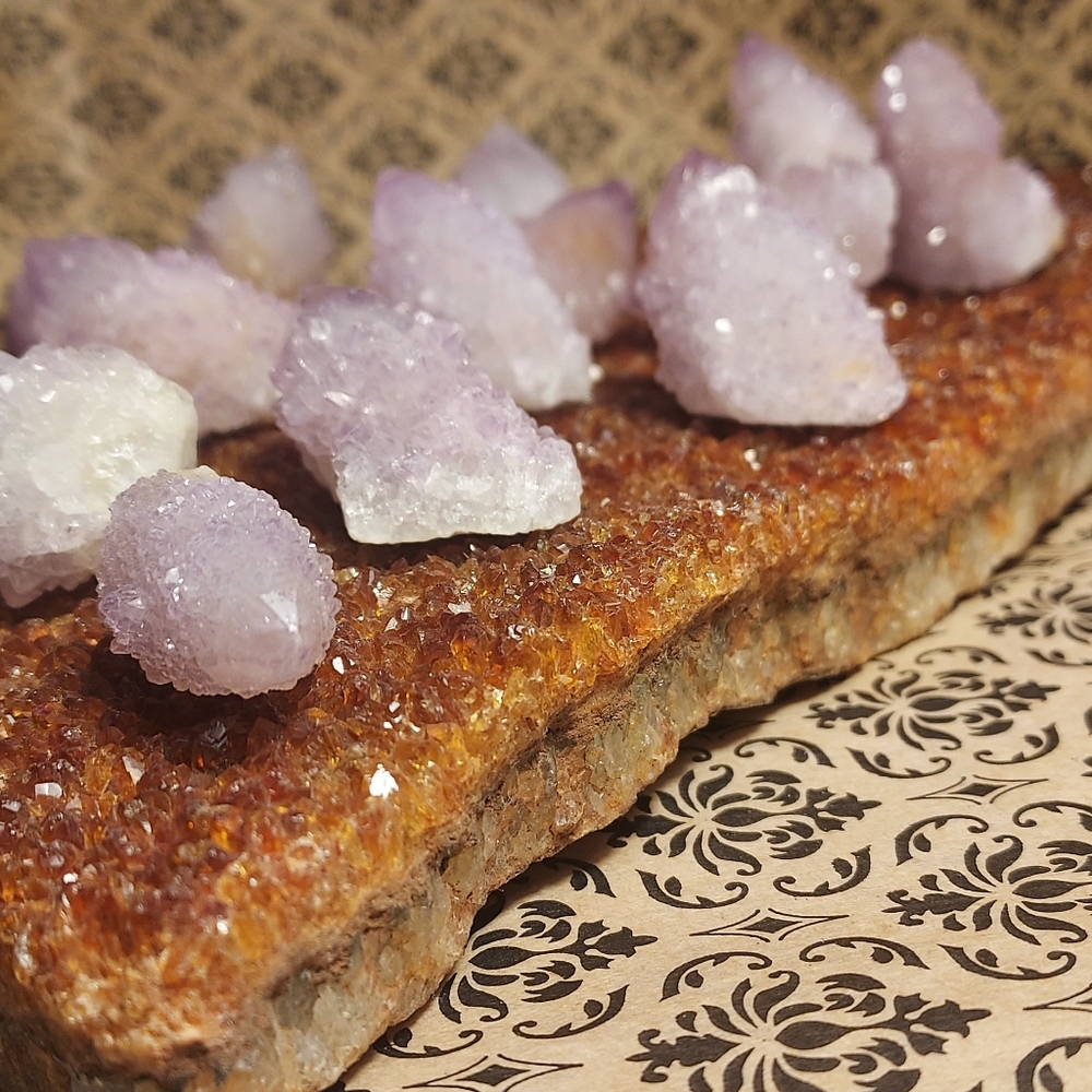 =1 DAY SALE~ LOT Purple Amethyst Spirit Quartz Crystals Cactus Pineapple Cluster - Picture 11 of 16